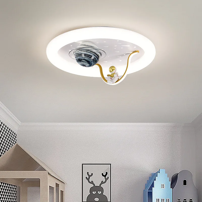 New Astronauts Lamp Cameras UFO Telescopes Ceiling Light Kids Bedroom Study Flying Saucer Girls Boys Room Spaceman Room Decor