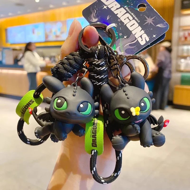 Authentic Dragon Taming Master Flying Toothless Boy Keychain New Bag Pendant Small Accessories Car Keychain  Surprise Gift