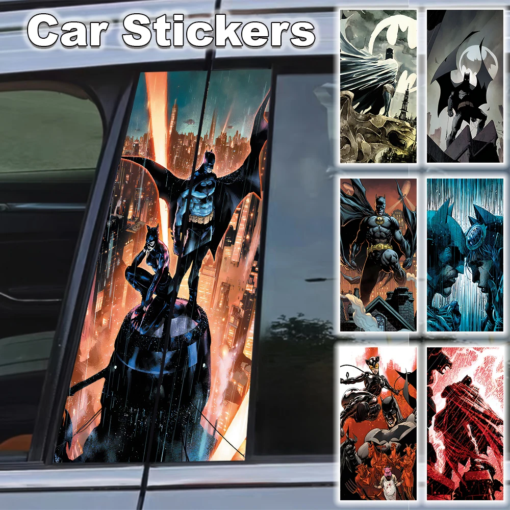 

DC Batman Car B Pillar Sticker Decal Waterproof Peel Stick Scratch Resistant Anime Self-adhesive Poster Accessorie Gift Catwoman