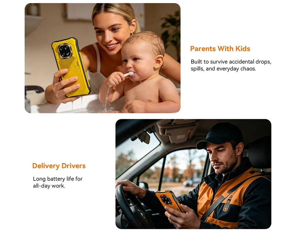 Cubot KingKong ES 5 Android Smartphone 6.88" 120Hz Screen Up to 24GB RAM(12+12GB) 256GB ROM 7000mAh Battery Rugged Phone NFC
