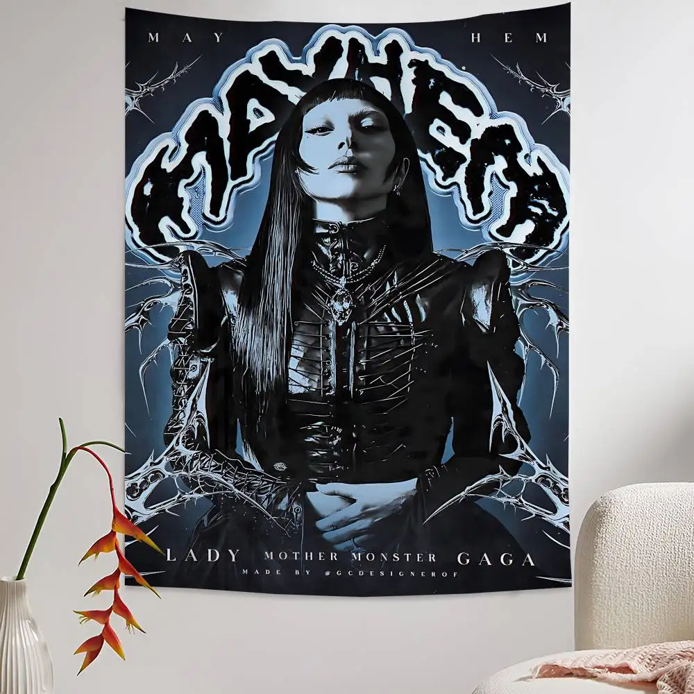 Popular singer L-ladgaga-A Hanging Bohemian Tapestry Cheap Hippie Wall Hanging Bohemian Wall Tapestries Mandala Wall Hanging