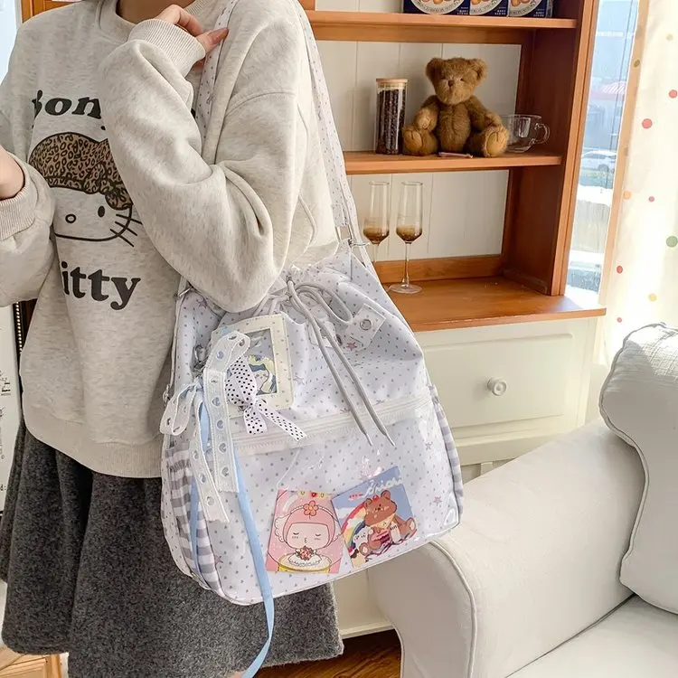 Large Capacity Crossbody Bag Single Shoulder Concert Fan Pursuit Women's Tote Bag Light Holder Backpack Youth School Bag