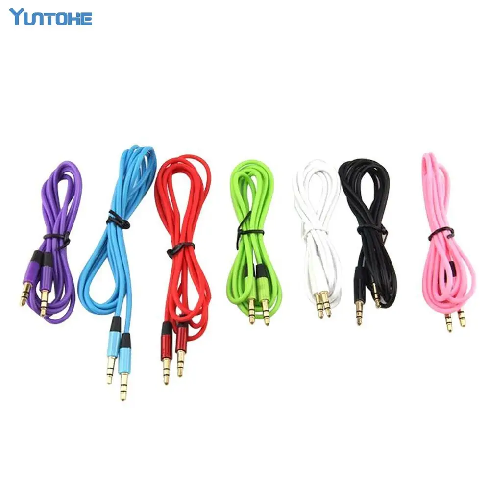 

50pcs/lot 3.5mm audio cable cord Car Aux Extension Cable 120cm For mp3 for phone colorful in stock free DHL/FEdex