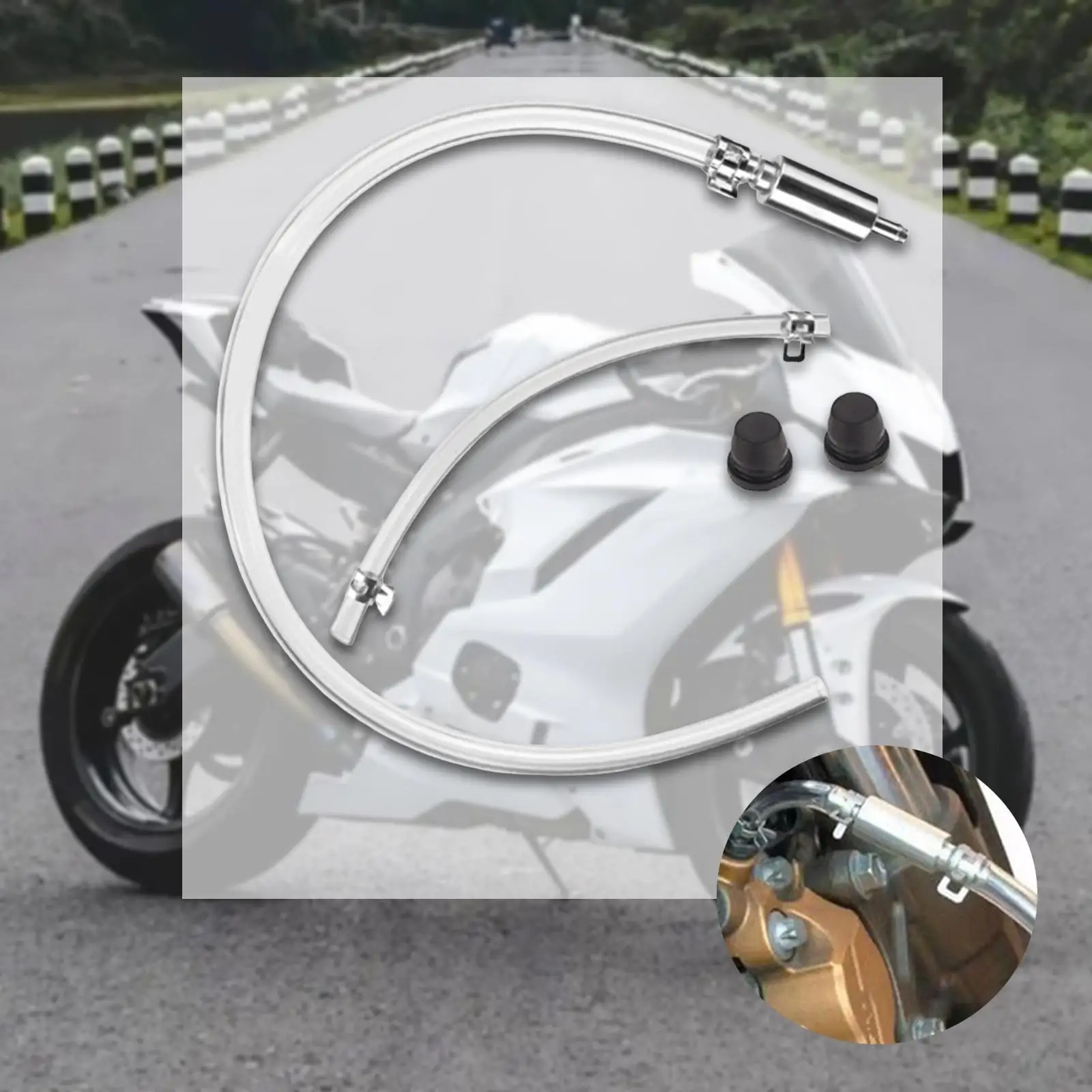 

Clutch Brake Bleeder Hose Easy to Install Supplies Accessories Adapter Cleaning Tools Parts Sturdy Repair Bleeding Tool Kit