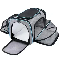 Pet Carriers Bag Portable Breathable Foldable Bag Cat Dog Carrier Bags Outgoing Outdoor Travel Pets Cats Handbag Safety Zippers