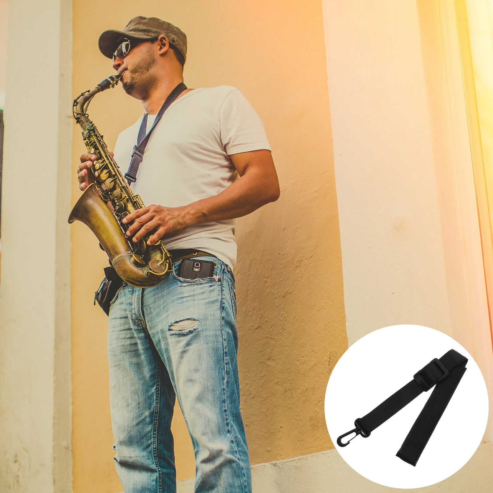 

Saxophone Strap for Hanging Padded Neck Adjustable Alto Nylon Tenor Accessory Harness