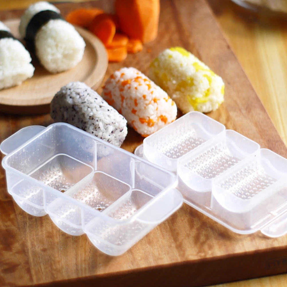 

2Pcs Maker Homemade Long Homemade Mold Three Grid Japan Kitchen Diy Sushi Sushi Maker Accessory Tool Baking Pan