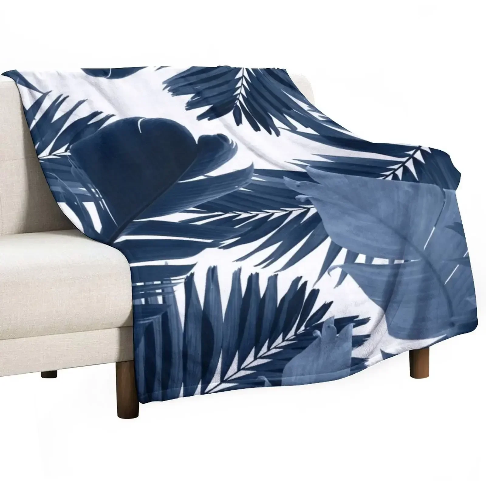 Jungle Leaves Finesse #3 #tropical #decor #art Throw Blanket Sofa Throw Soft Blankets