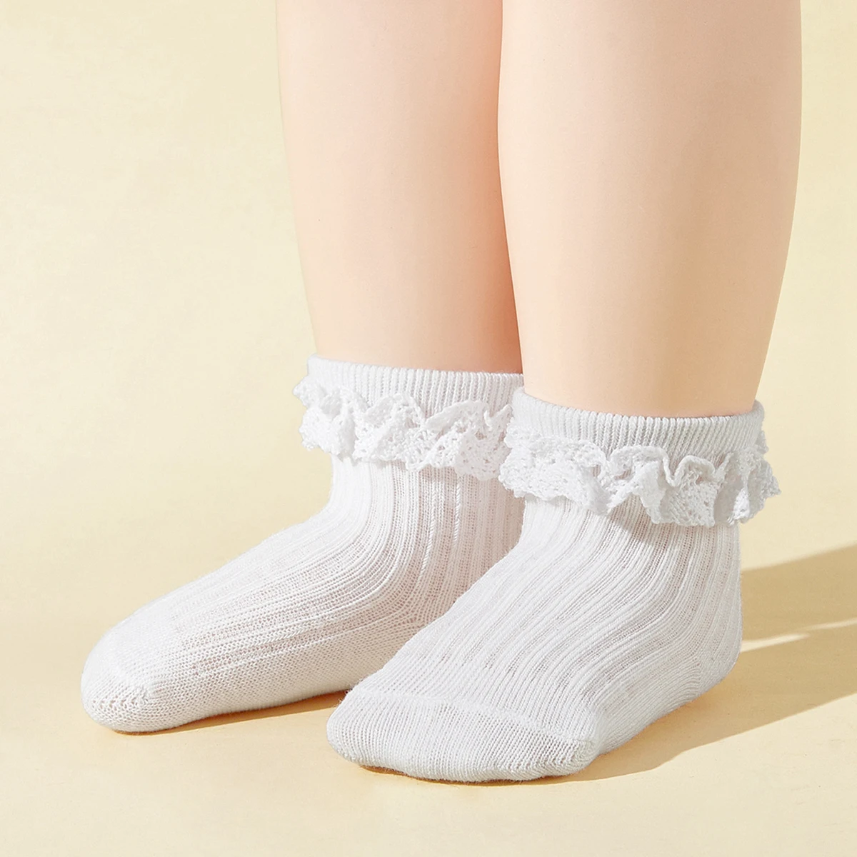 6 أزواج الجوارب الوليد مجموعة مكافحة زلات الطفل جوارب قطنية الاطفال الدانتيل تقليم خرطوم طفل مضلع الطابق جورب الرضع Sokken الفتيات 0-6Y