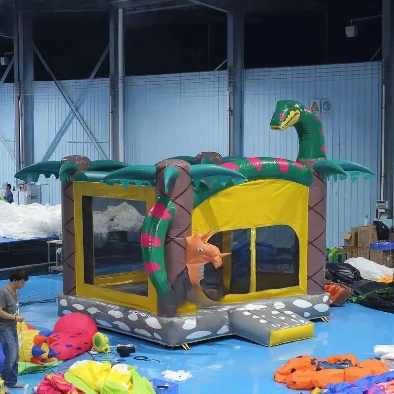 

Dinosaur Bounce 4.5m Inflatable House With Air Blower Inflatable Bouncy Jumper For Commercial Playground Park Event