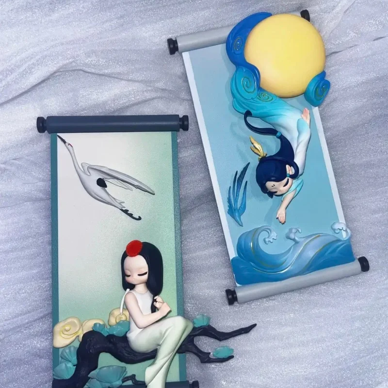 Nowa Seria Figurki Śpiących Chińskich Rękodzieł 15cm Blind Box Śliczne Figurki Akcji Anime Torebka Niespodzianka Ozdoby Kawaii Dekoracja Biurka Zabawki Prezenty