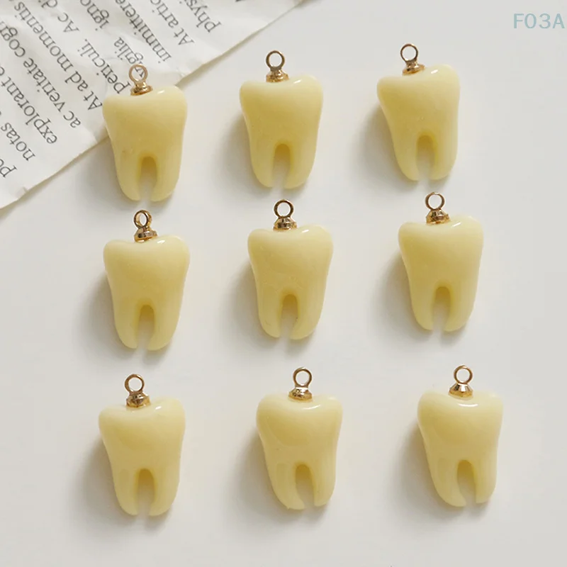 1PC Earrings Hair Clip Handmade Fun Simulation Three-Dimensional Teeth Baby Pendant DIY Resin Accessories