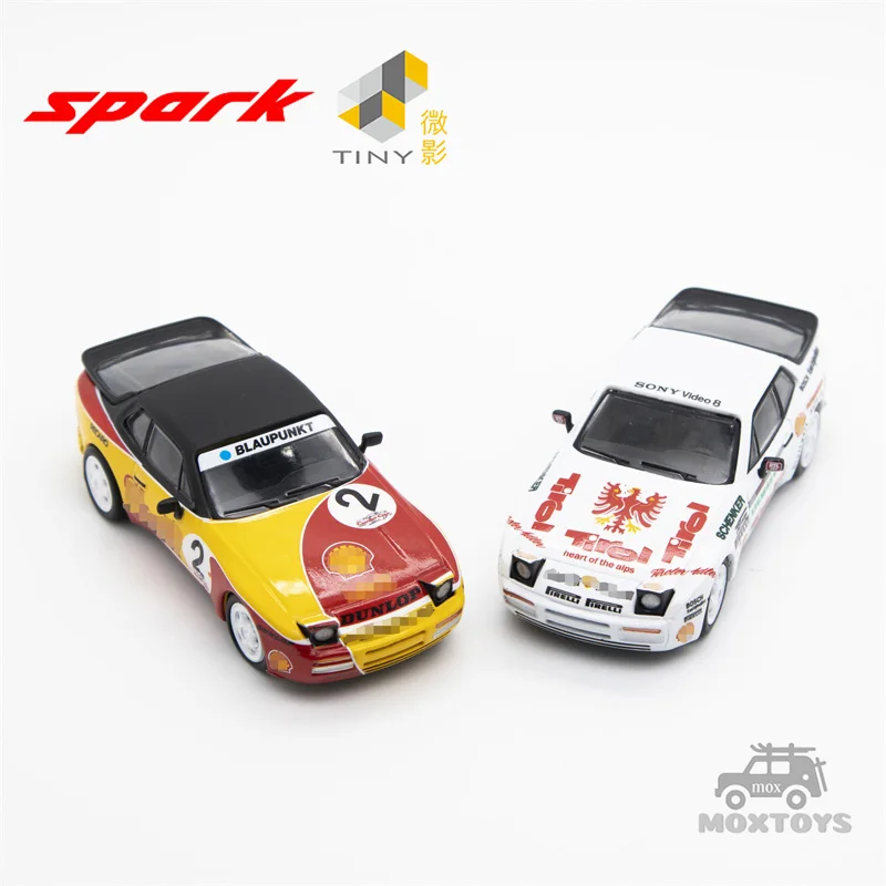 Spark x Tiny 1:64 944 Turbo Cup Combo - Turbo Cup #2 & Adler Von Tirol (Upright headlights) Diecast Model Car