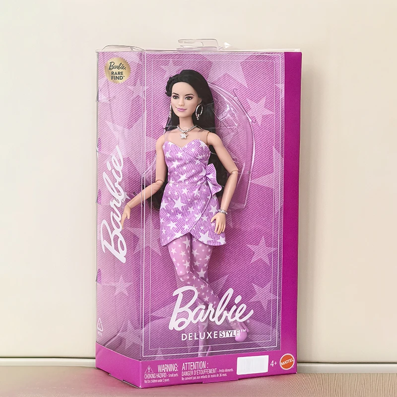 

Новинка 2024 года, оригинальная модная серия Barbie Deluxe: джинсовое коллекционное издание Ra Panger Face Mold, куклы, игрушки для девочек, подарок