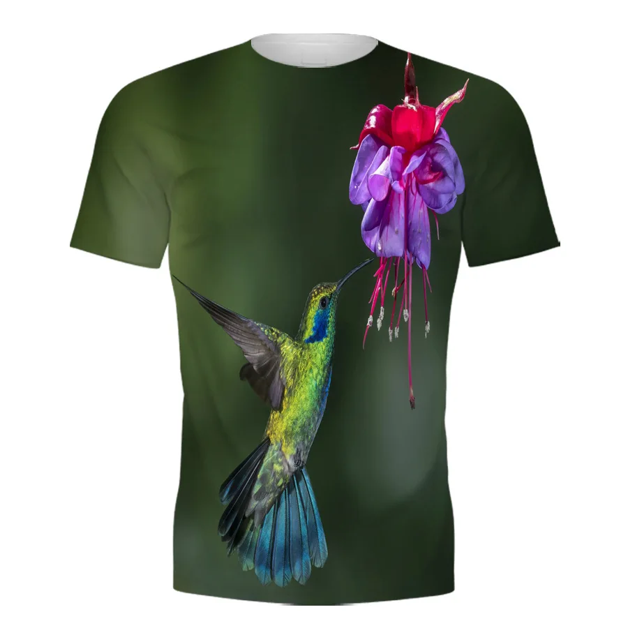 New Parrot Birds 3D Print T-shirt Fashion Men Women Short Sleeve T Shirts Oversized Harajuku Streetwear Kids Tees Tops Clothing