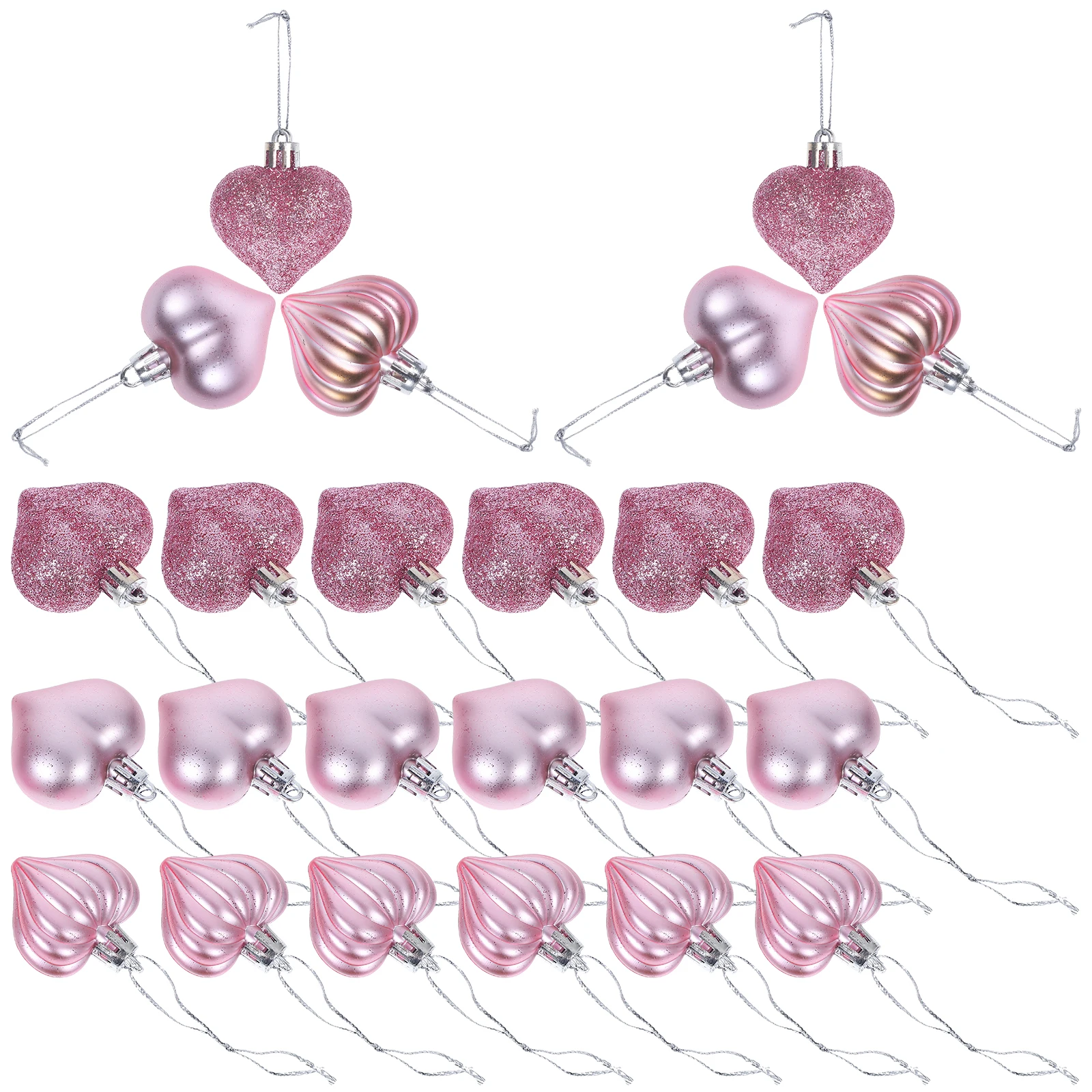 

36Pcs Valentines Day Heart Pendant Hanging Decoration Romantic Wedding Party Hanging Ornaments Valentines Day Decor