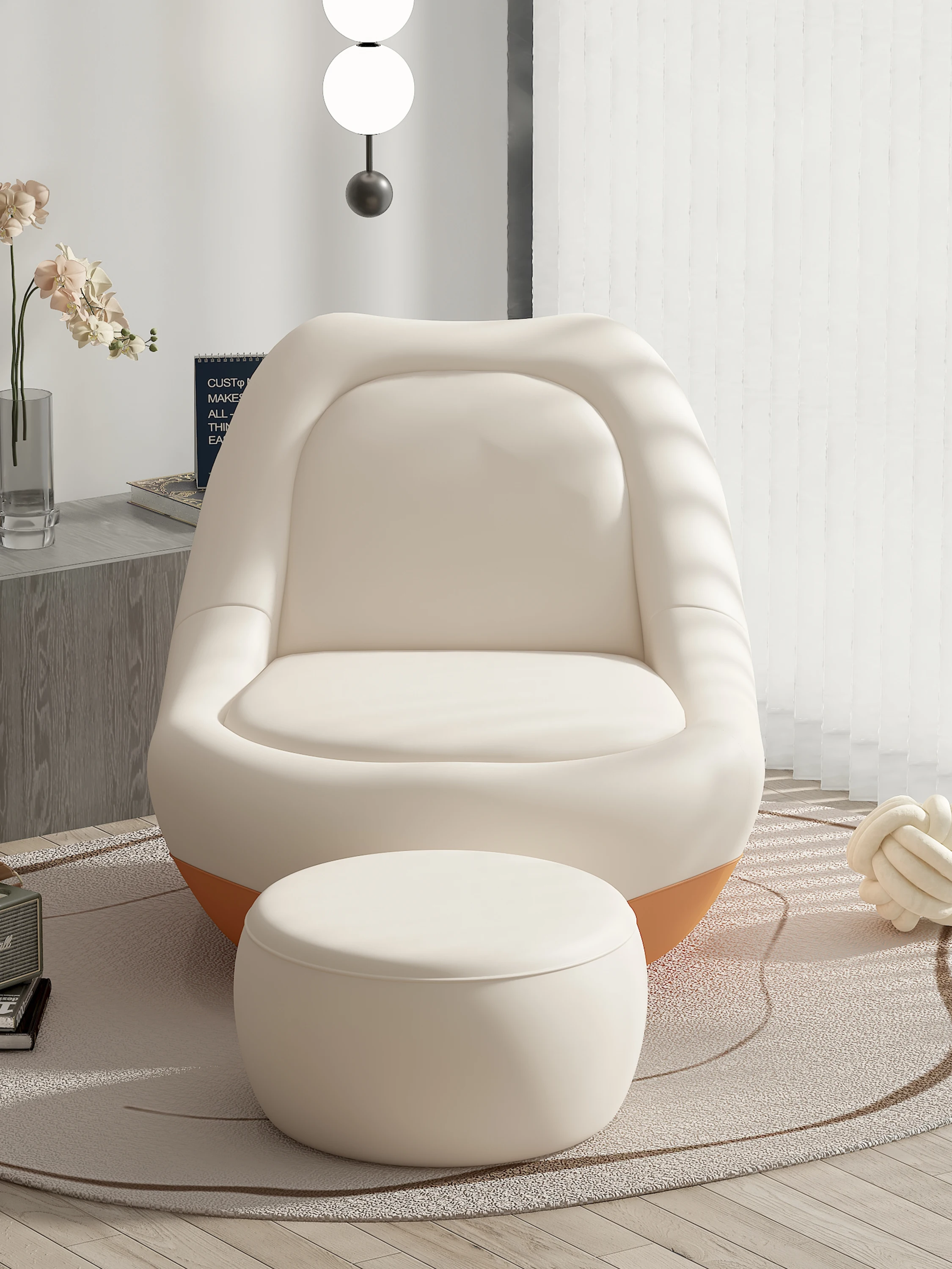 

Минималистичная односпальная гостиная, стандартная роскошная, современная семейная спальня для ленивых, балкон, кресло для отдыха