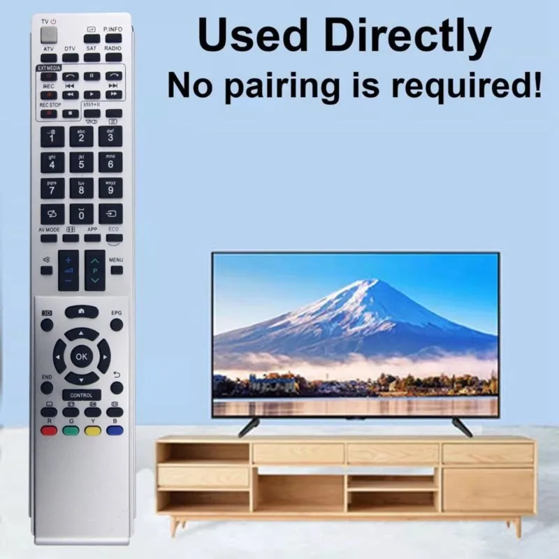 DT98 Replacement Remote Control for Sharp TV Model Code GB074WJSA Silver ABS Durable Easy Install view 6
