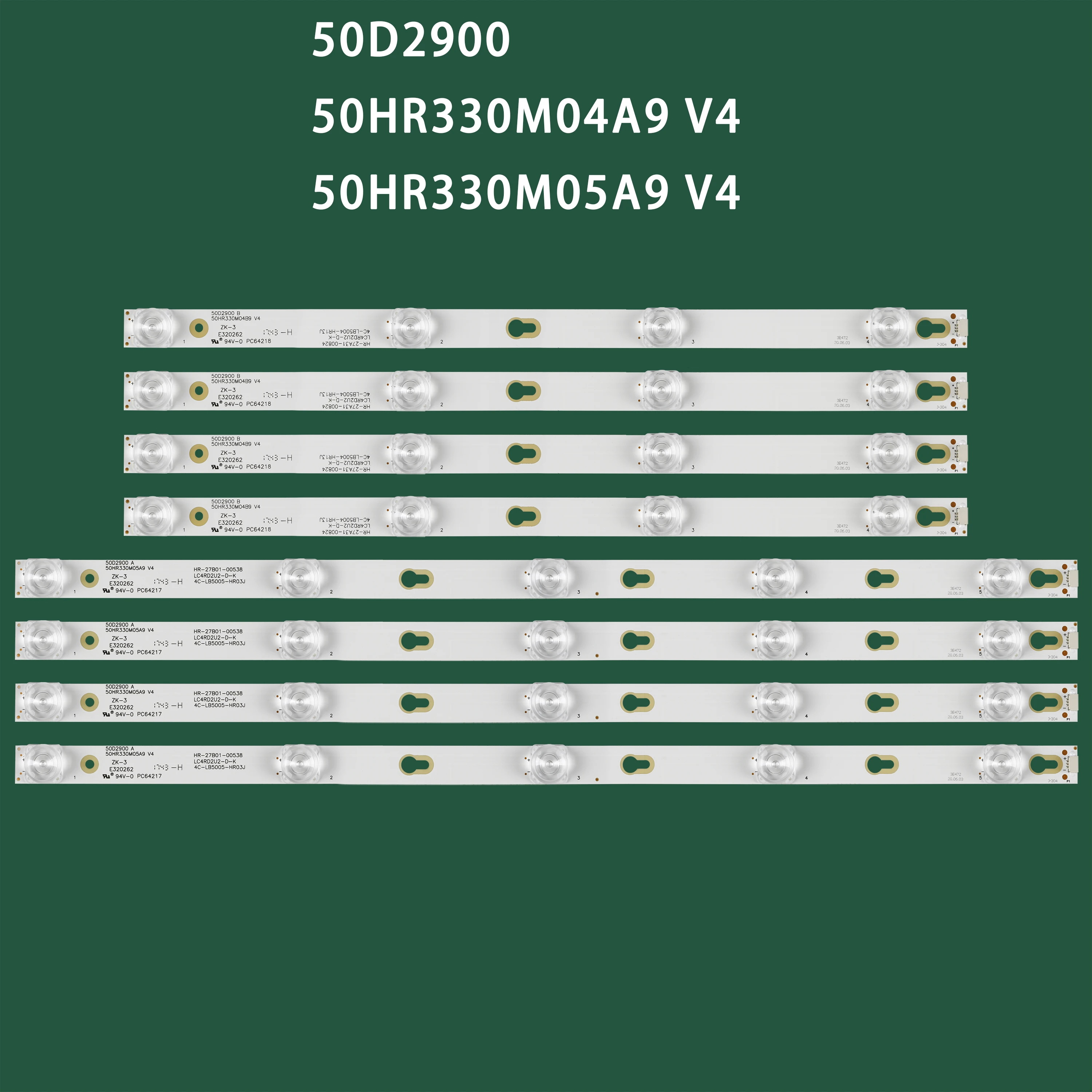 

LED Backlight strip for TCL 50D2900 D50A630U 50HR330M05A9 V4 50HR330M04A9 V4 4C-LB5004-HR13J 4C-LB5005-HR13J 4C-LB5004-HR03J