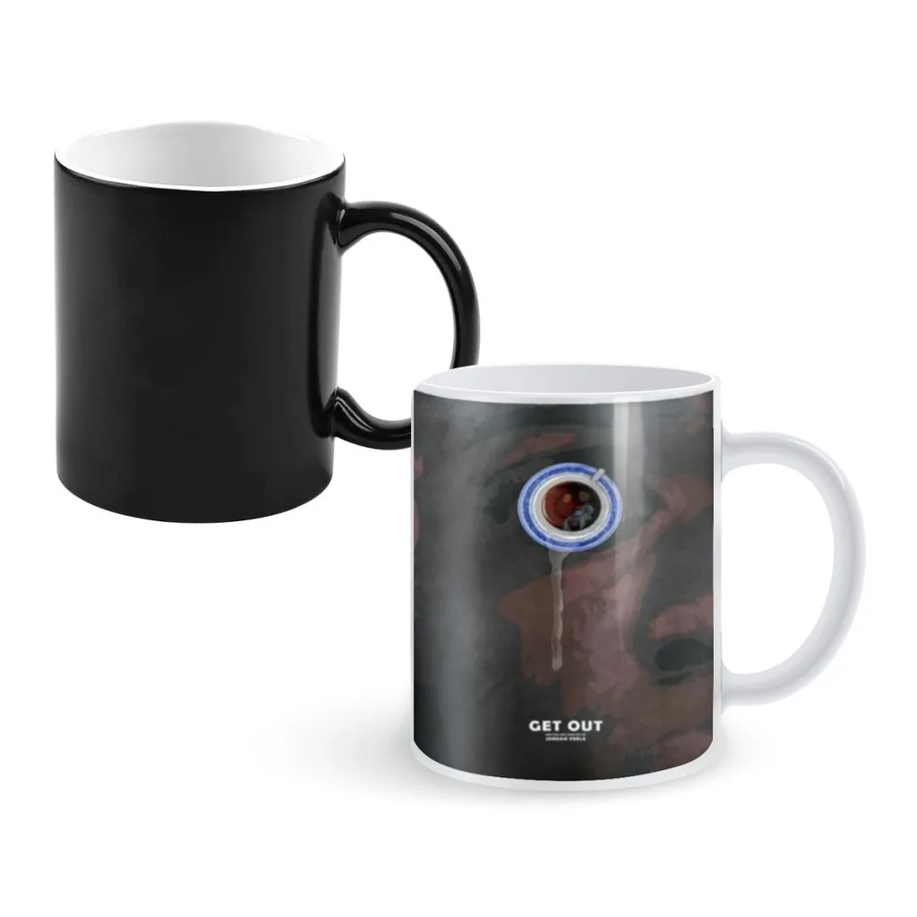 Horror Movie Get Out Classic Vintage Creativity Change Color Chang mug Ceramic mug Hot Coffee Cup Breakfast Cup mug Friend Gift