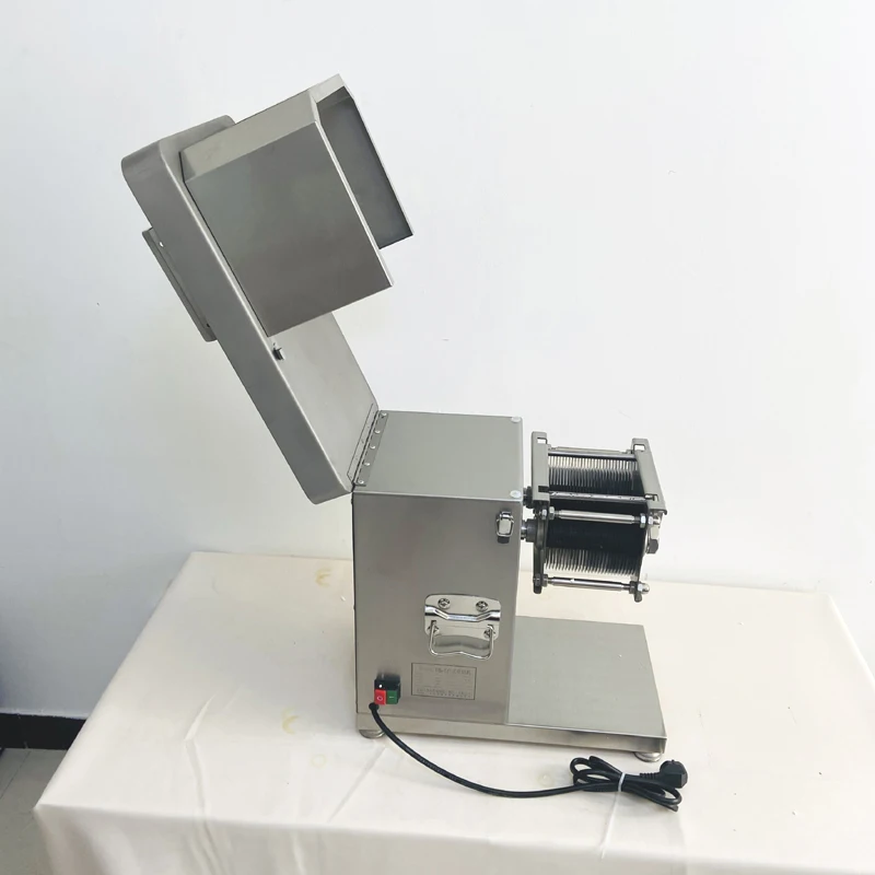 Trancheuse à viande commerciale en acier inoxydable, coupe-viande de bureau électrique, machine de cantine, mise à niveau