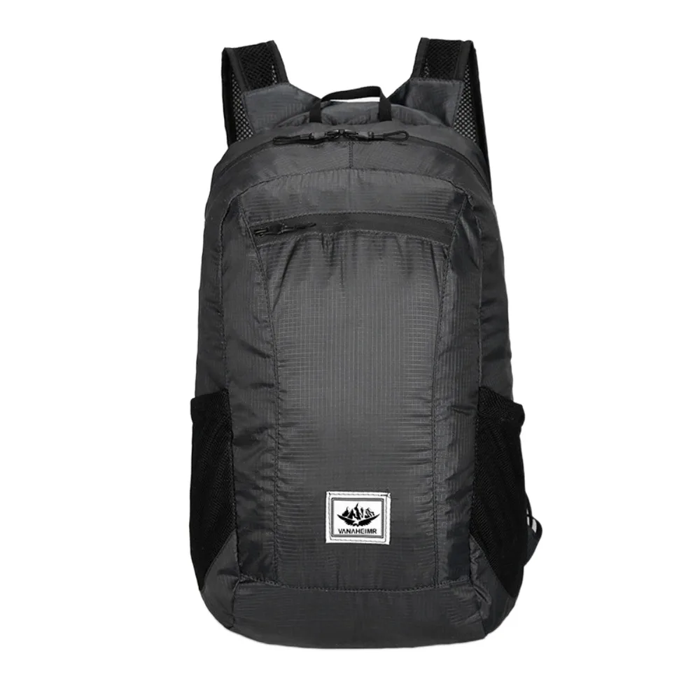

Large Capacity Foldable Backpack Waterproof Zipper Mountaineering Bag Travel Storage Bag Shoulders Bag Lightweight Nylon Bag