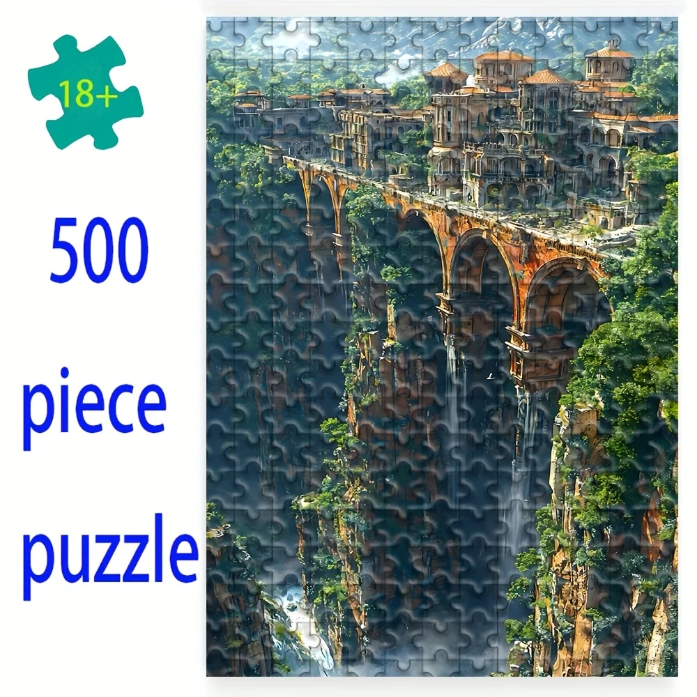 500/1000pcs Adult Puzzle | High-Quality, Stress-Relieving Fun Family Game, Ideal for Birthdays, Christmas, Halloween, and Gift