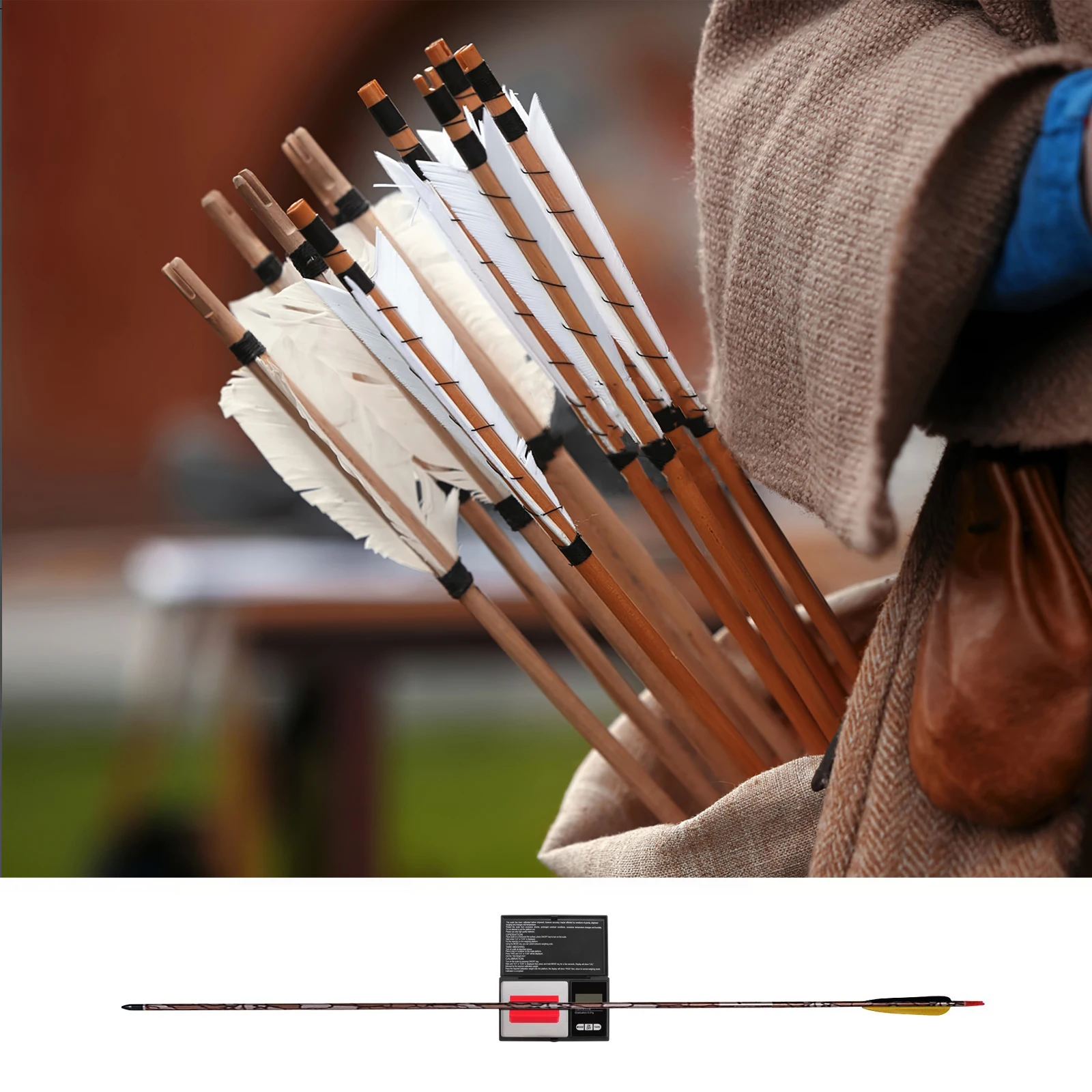 

1 set Arrow Weighing Device Lightweight Heat-Resistant Measuring Tool For Competitive Arrow Selection Outdoor Archery Scale