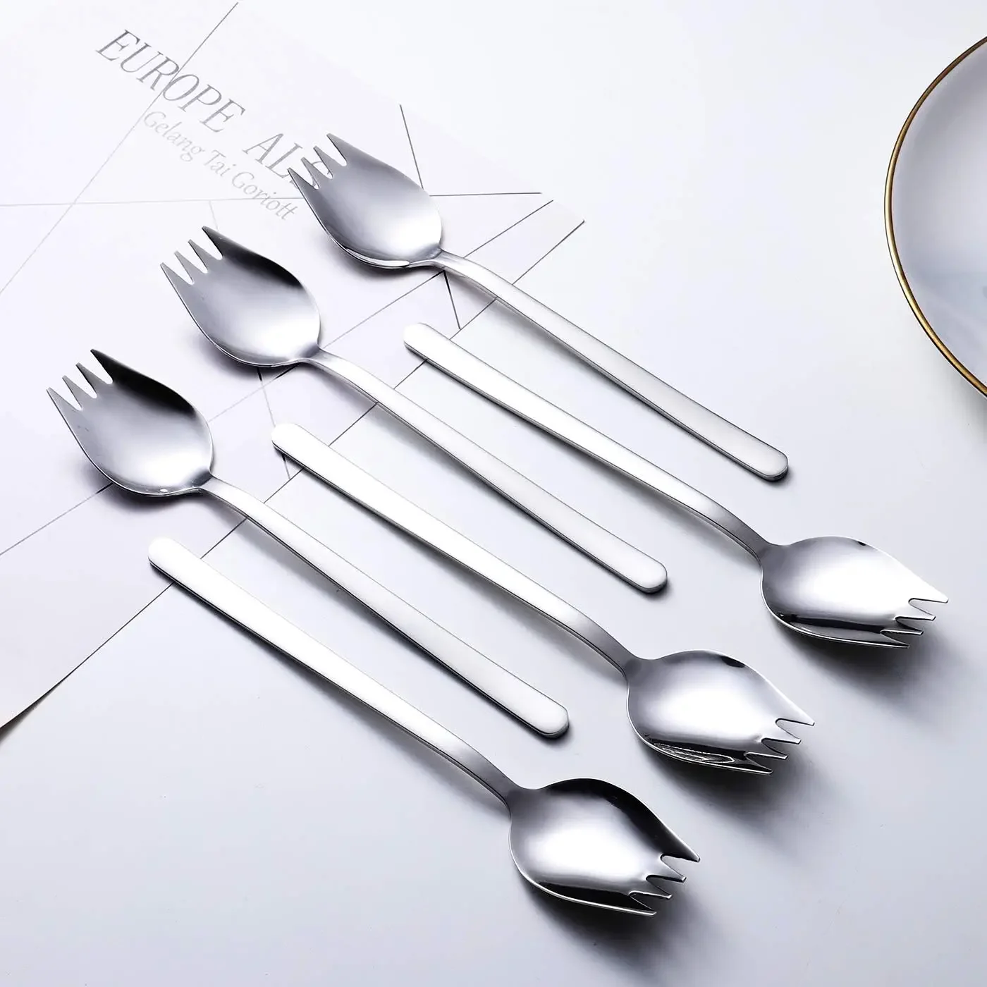 

Вилки для салата Sporks, 6 шт., нержавеющая сталь 18/10 (6 шт.)