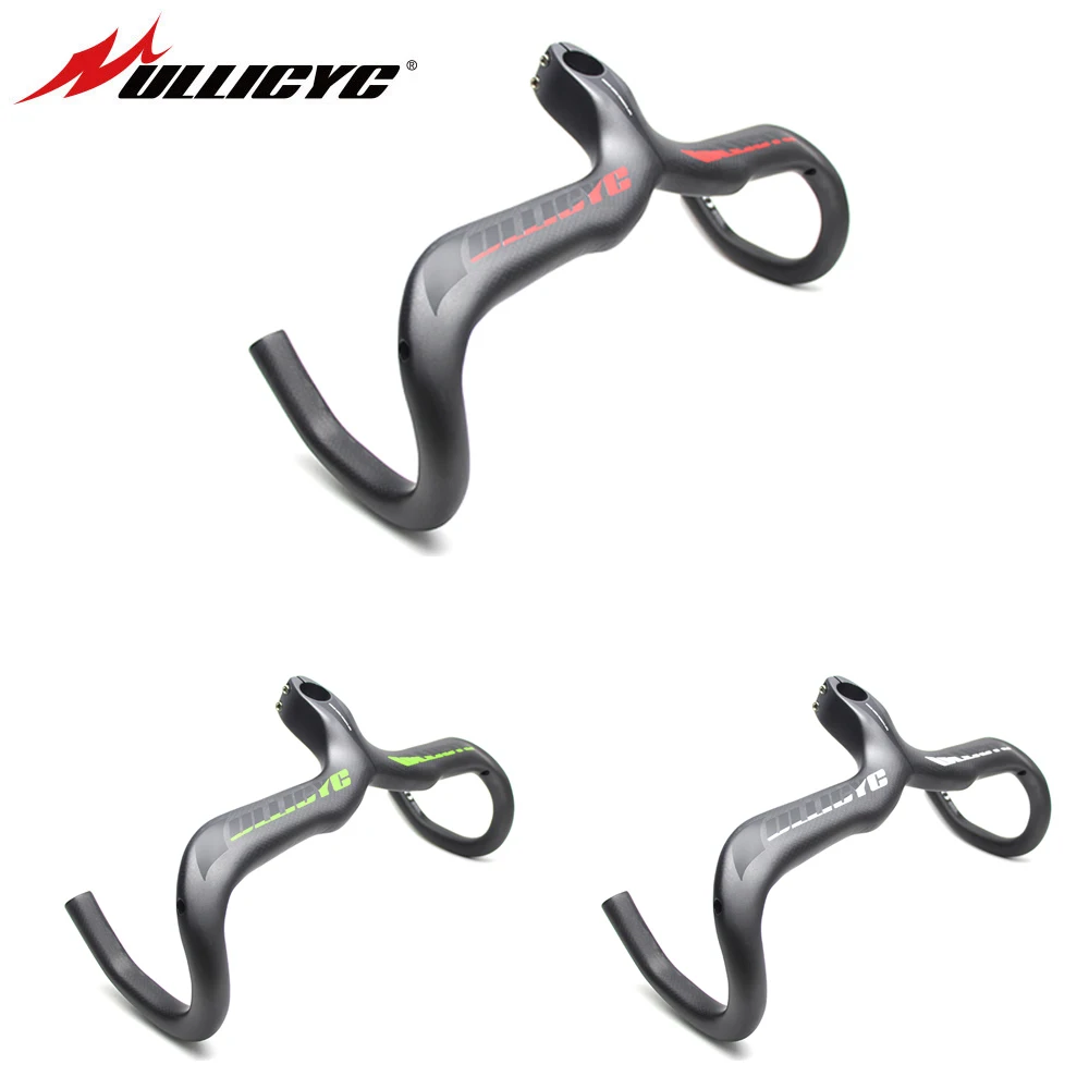 

Ullicyc Road Carbon Handlebar Road Bike Bent Bar Carbon Road Bicycle Handlebar Bike Accessories 3 color matt 360mm 380mm YT490