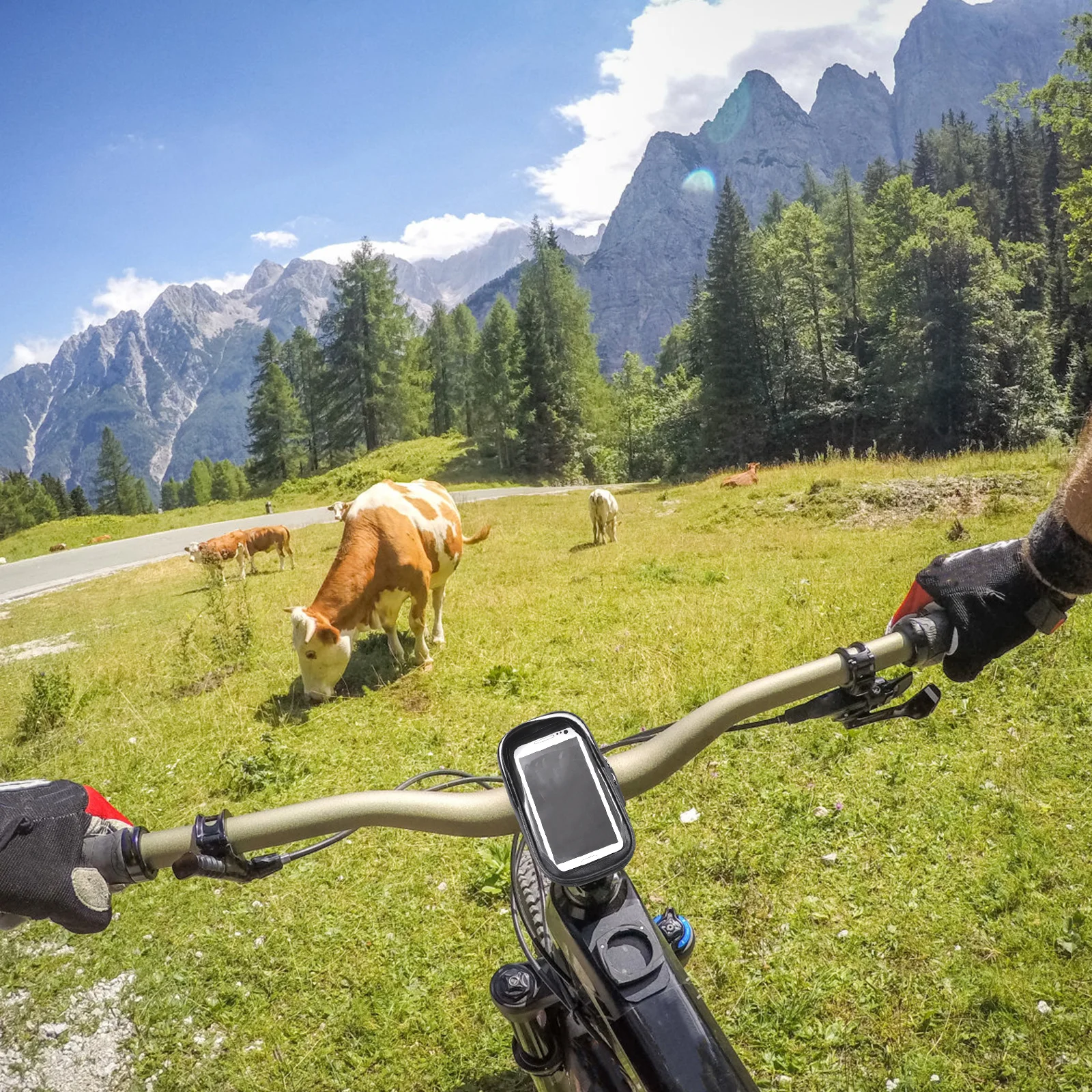 

Cycling Waterproof Tube Bag Scratch Proof Comfortable Feel Rain Resistant Bike Pouch Front Frame Bag Bike Pouch