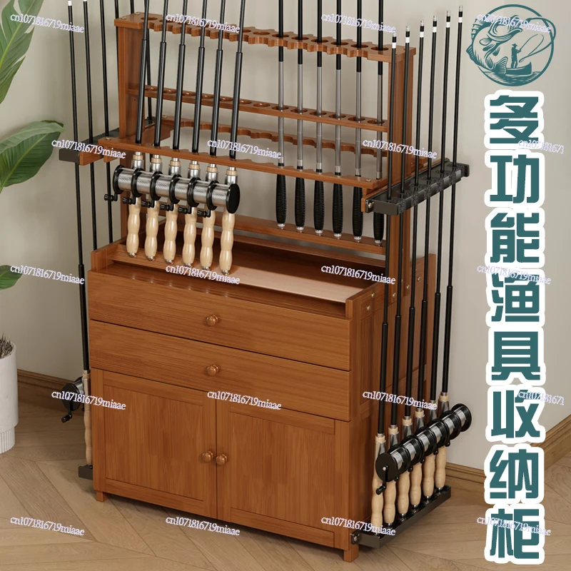 

High-end Fishing Rod Display Fishing Rod Rack Household Storage Luya Rod Rack Fixed Rack Fishing Gear Storage Cabinet