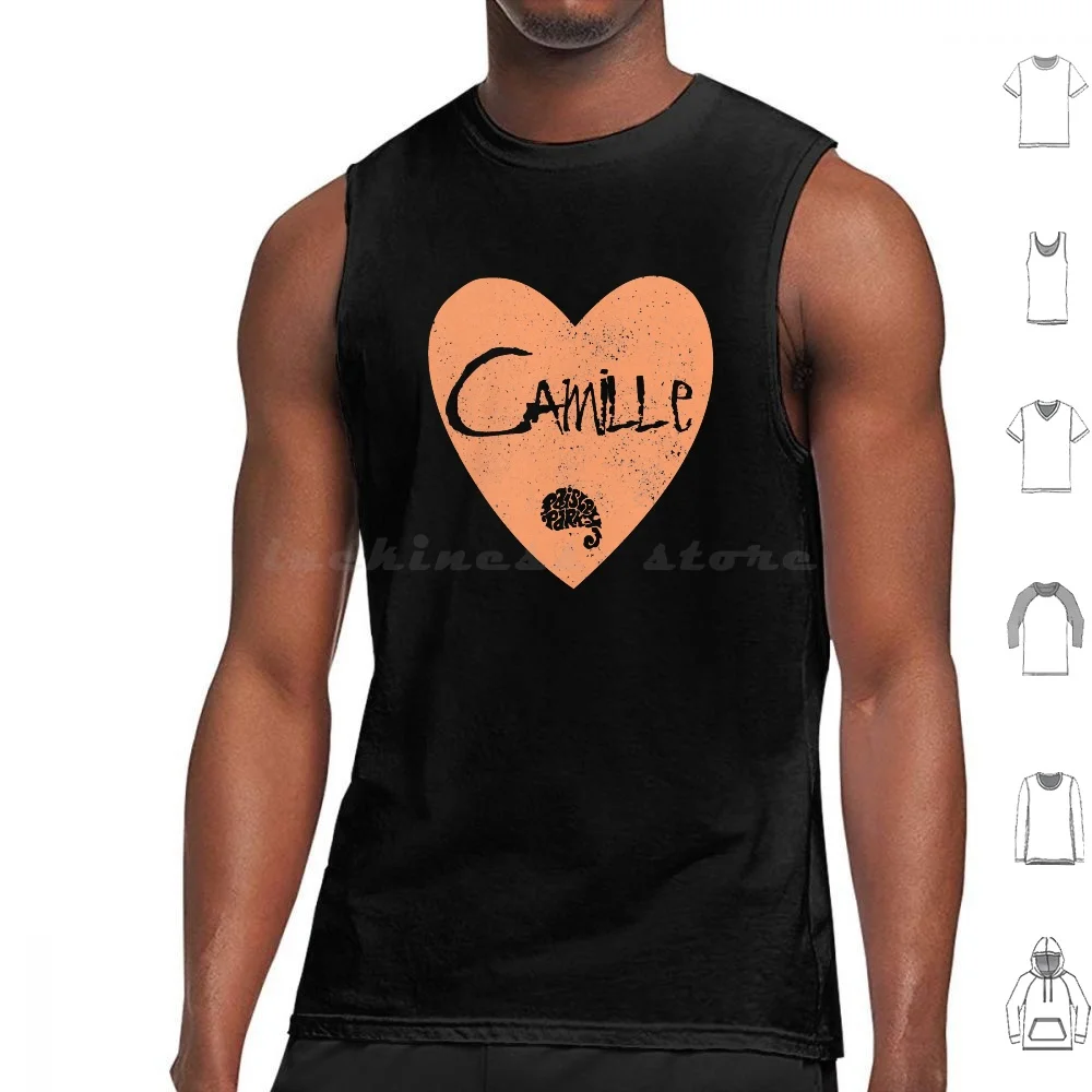 Camille [Aspecto desgastado] Camisetas sin mangas Algodón estampado Controversio 1981 Funk Soul 80s 1980s Pop Prince Revolution Purple Rain