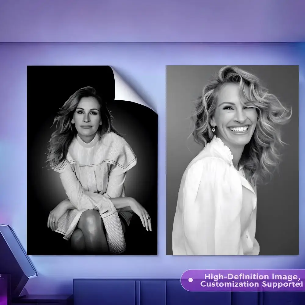 J-Julia R-Roberts اللوحة الخط HD قماش المشارك تجعد الحرة مقاوم للماء جميع الفضاء جدار ديكور #2