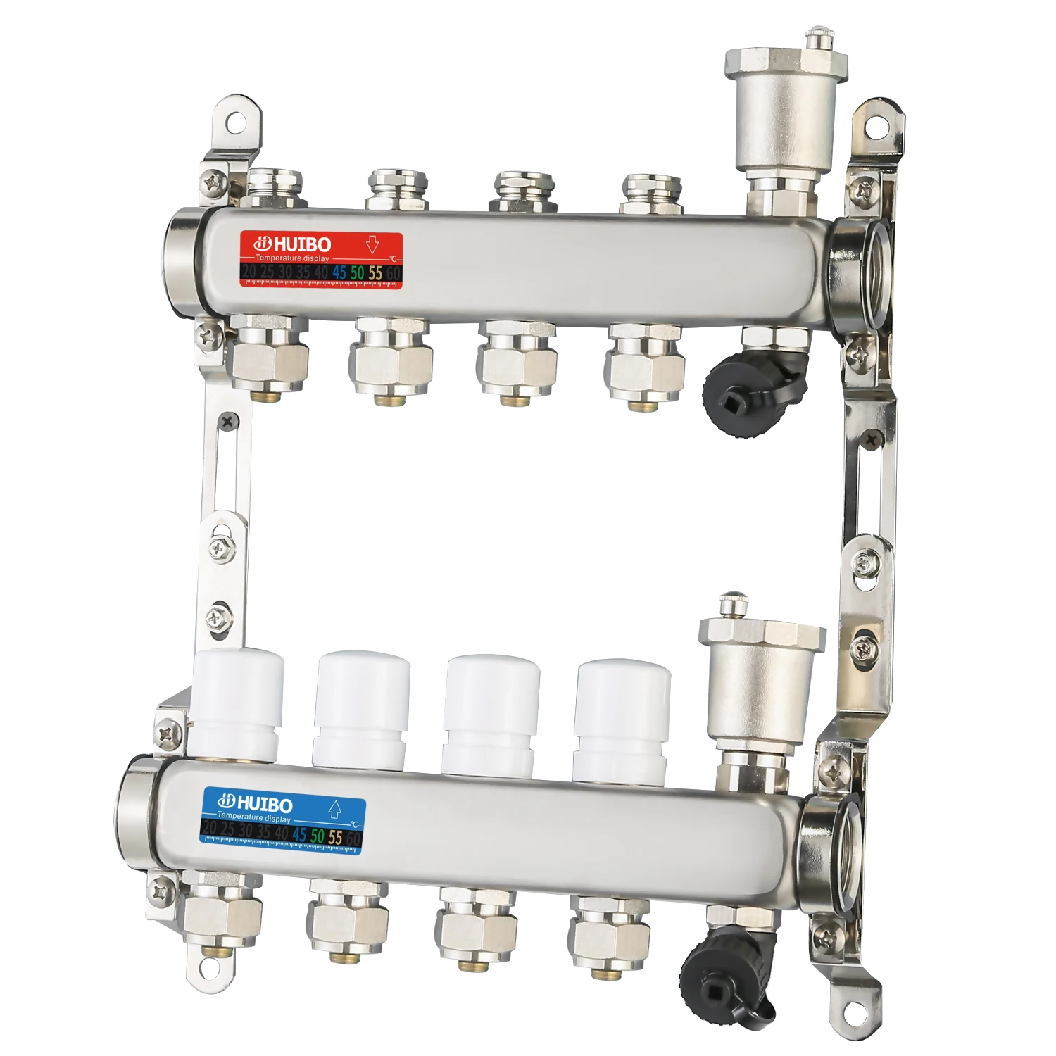 

ATV&UTVModern Stainless Steel Manifold Set Air Vent Valve PEX End for Kitchen Living Room Apartment Floor Heating Hydronic Syste