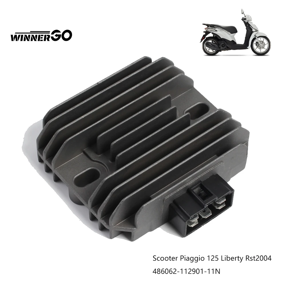 WINNERGO Motorrad-Spannungsregler-Gleichrichter für Roller Piaggio 125 Liberty 125 Rst Vespa 125 2004 486062-112901-11N – Detail 6
