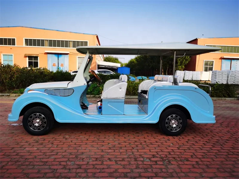 Customized Luxury Vintage Car Golf Cart Accessories Different Seats Sunshade Raincurtain for Tourist Special Transportation