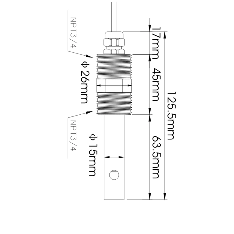 Industrial water conductivity RS485 EC TDS, sensor electrode measurement probe water quality monitoring system