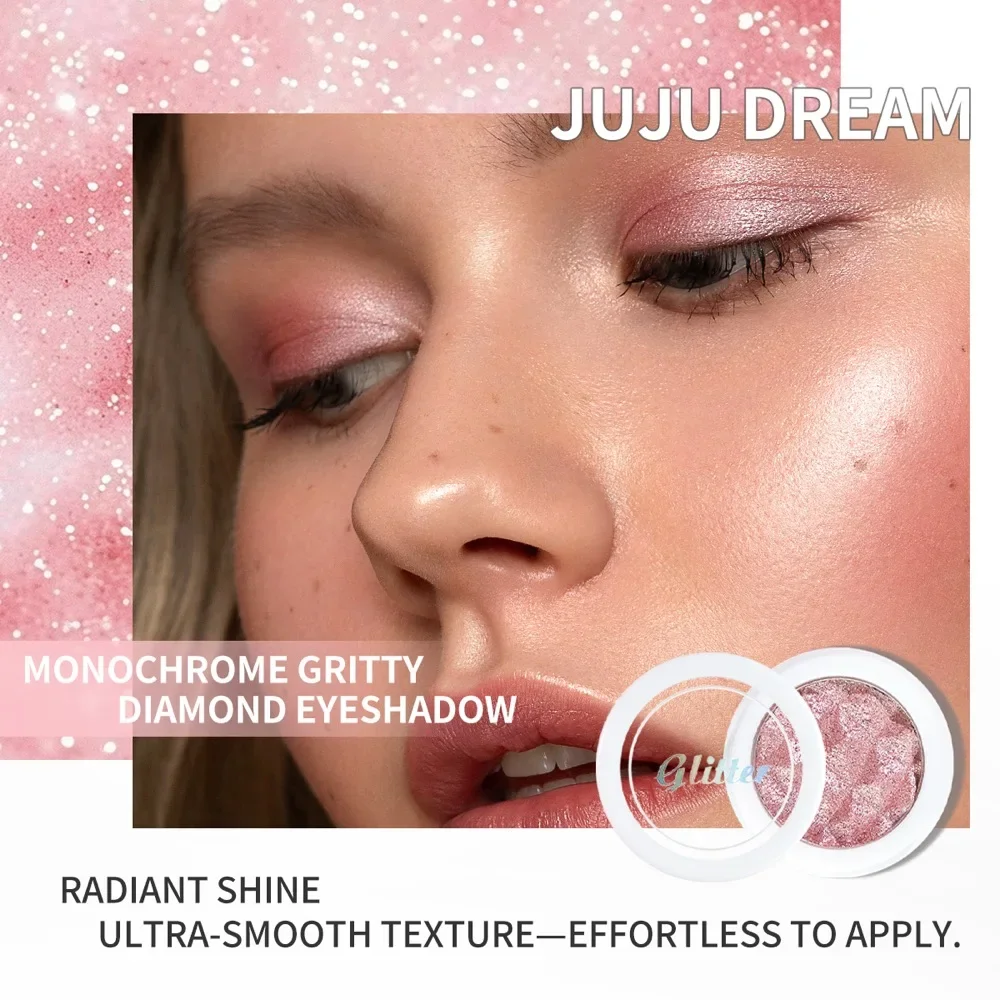 ダイヤモンド グリッター ハイライター アイシャドウ、顔と体用のシマー シングル カラー ジェル、明るくする、長持ち、防水、ホリデー