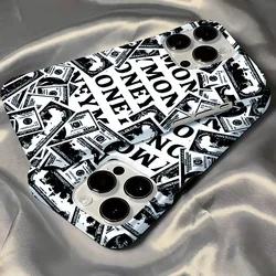 Fashion luxury Dollar Phone Case for iPhone 16 15 14 13 12 11 Pro Max XS XR XSMax 6 7 8 Plus Glossy HD Hard PC Cover