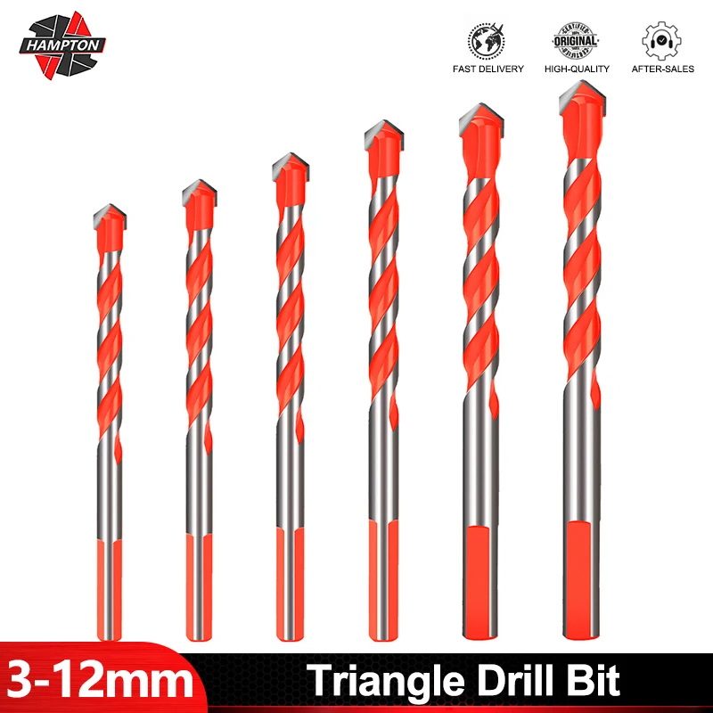 

Multifunctional Triangle hole Drill tools 1pc 3-12mm Triangular-overlord Handle Drill for Glass Tile Tungsten Steel Wall Tile