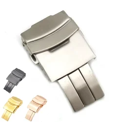 304 Stainless Steel Solid Watch Buckle for Seiko Diving Folding Clasp Metal Watch Band Safety Clasp Accessories 18/20/22/24mm