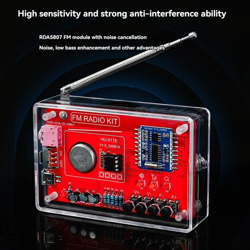 FM-радио DIY электронный комплект 87-108 МГц частота RDA5807 комплект для производства радио с антенной DIY проект пайки практика