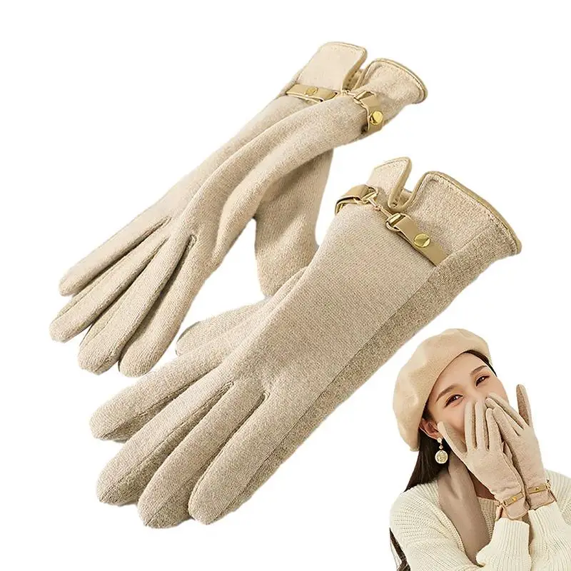 Women's Touchscreen Warm Gloves Women's Winter Gloves Warm Lined Touch Screens Driving Gloves Cold Weather Warm Gloves Suit For