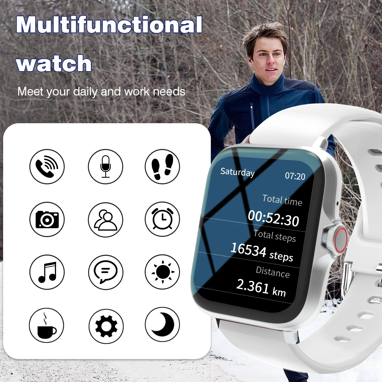 Детские умные часы с HD-беспроводным звонком, музыкальным сидячим напоминанием, фотоальбом с обоями на заказ - идеальный праздничный подарок