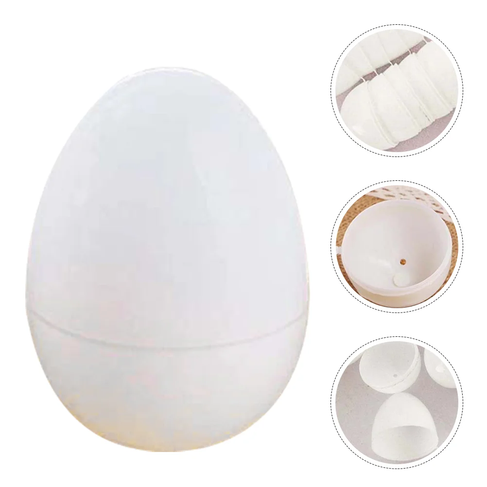 

30 Pcs White Openable Easter Decorations Fake Chicken Eggs Craft Easter Party Supplies Decorative Models for Kids