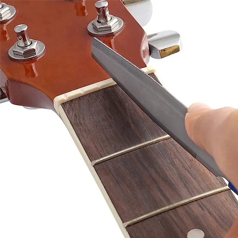 3 Pieces Conical Guitar Nut File Nut Slot File Set Double Edge Wire File Wooden Guitar Bass Wire Tool Rich