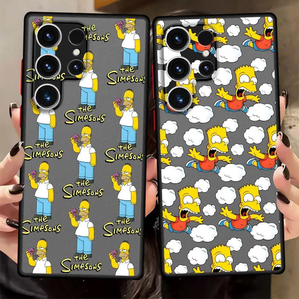 The Simpsons Bart Homer Case for Samsung Galaxy S24 Plus S20 S26 S21 S25 Ultra S22 S23 FE Note 20 Ultra 10 Phone Cover