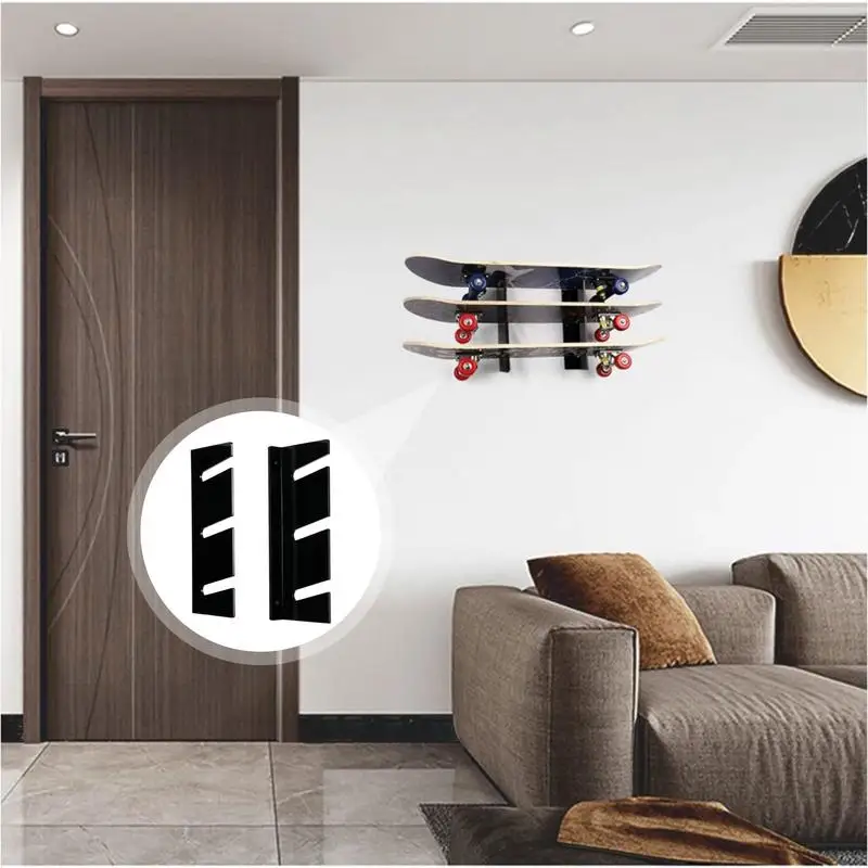 Snowboards Display Rack Acrylic Snowboard Storage Rack Home Organize Holder Gym Equipment Storage Rack 3-Tiers Acrylic Snowboard