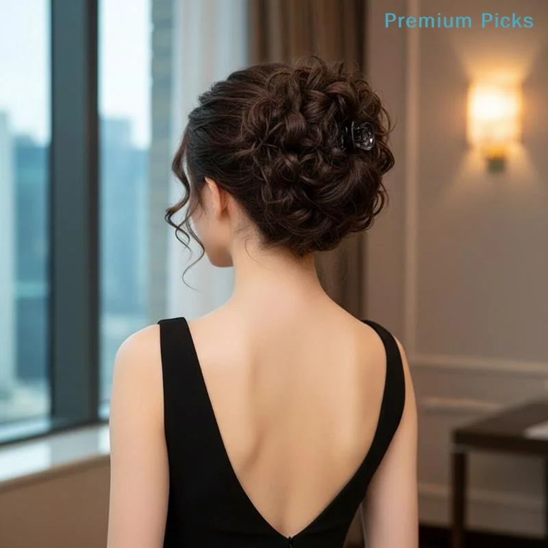 portableCurly Messy Synthetic Hair Bun Clip In Extension DIY Friendly Natural Look for Fashionable Hair Styling Creation